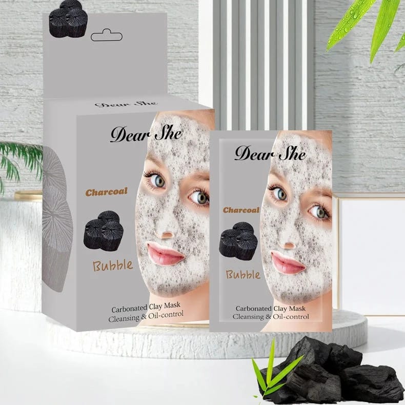 Dear She Charcoal Bubble Clay Mask 10 Sachet in a Box