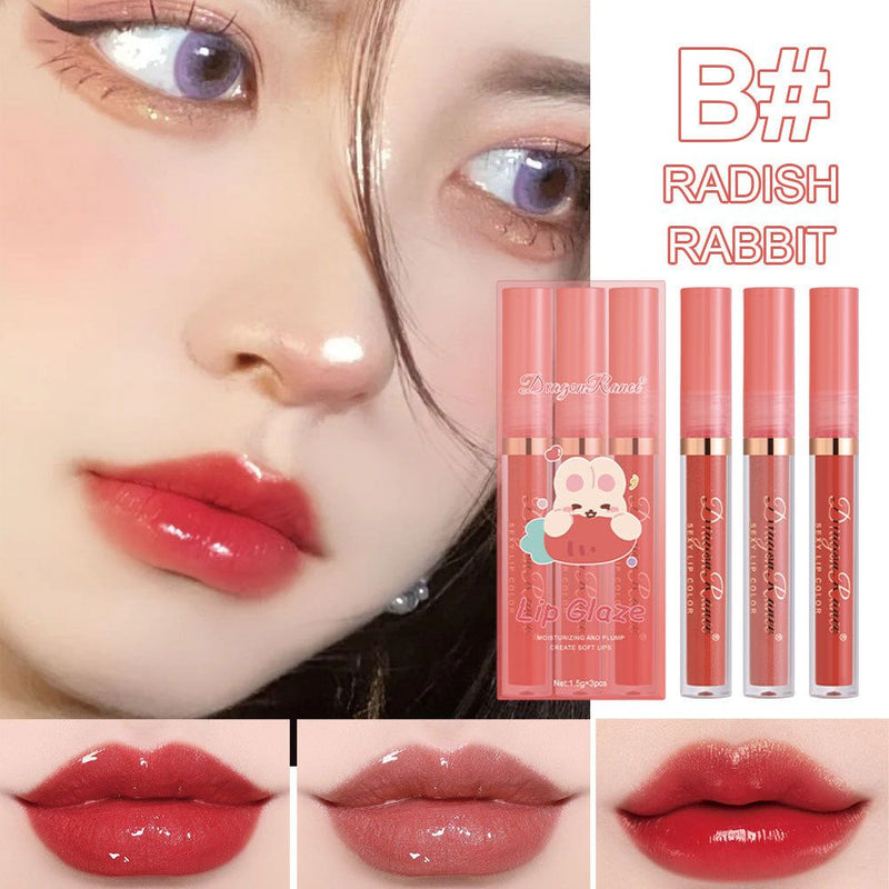 Dragon Ranee Cute Lip Glaze Lip Gloss 3pcs Set