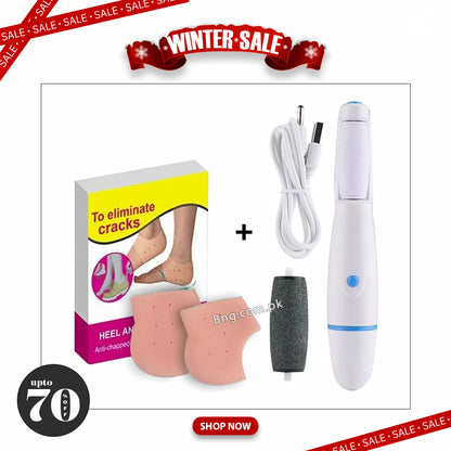 Electric Pedi Callus Remover + Heel Anti Crack (Pair)