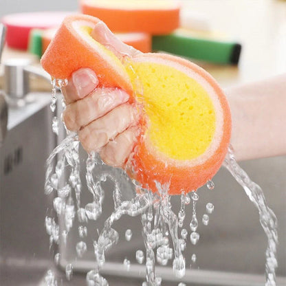 Cute Fruit Shaped Dishwashing Sponge Kitchen Dishcloths Scrubbing Sponge