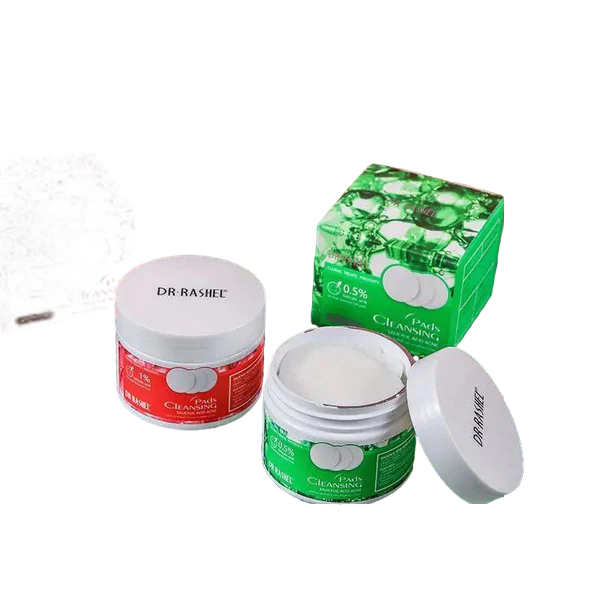Dr Rashel Salicylic Acid Acne Cleansing Pads Facial Mask Acne Treatment Cotton Pads - 50 Dual - Textured Soft Pads
