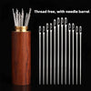 Stainless Steel 30 Pcs Side Hole Blind Sewing Needles With Wooden Needle Case