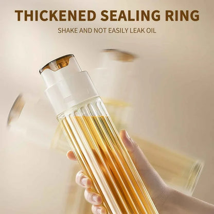 Leak-Proof Glass Oil Dispenser Bottle Automatic Opening &amp; Closing Lid Gravity Oil Tank