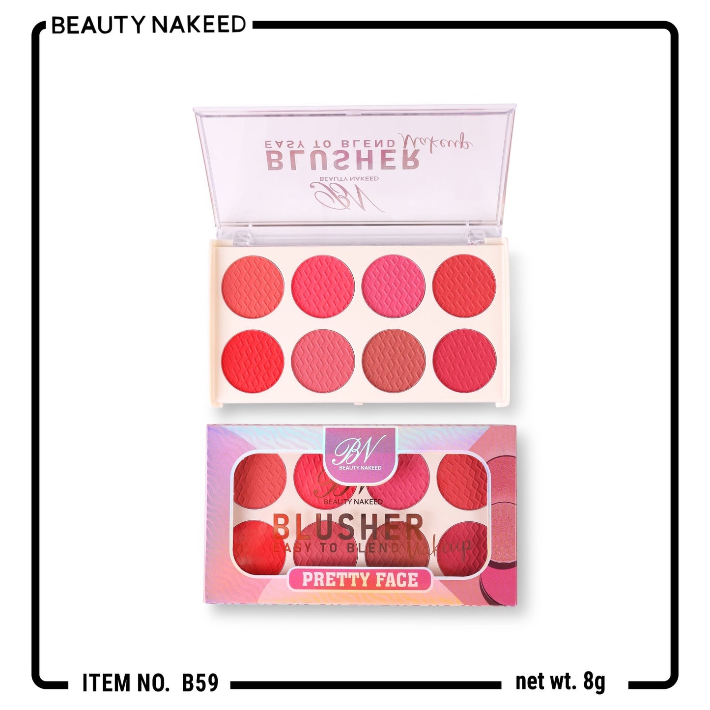 Beauty Nakeed BN Easy To Be Blend 8in1 Blusher Palette