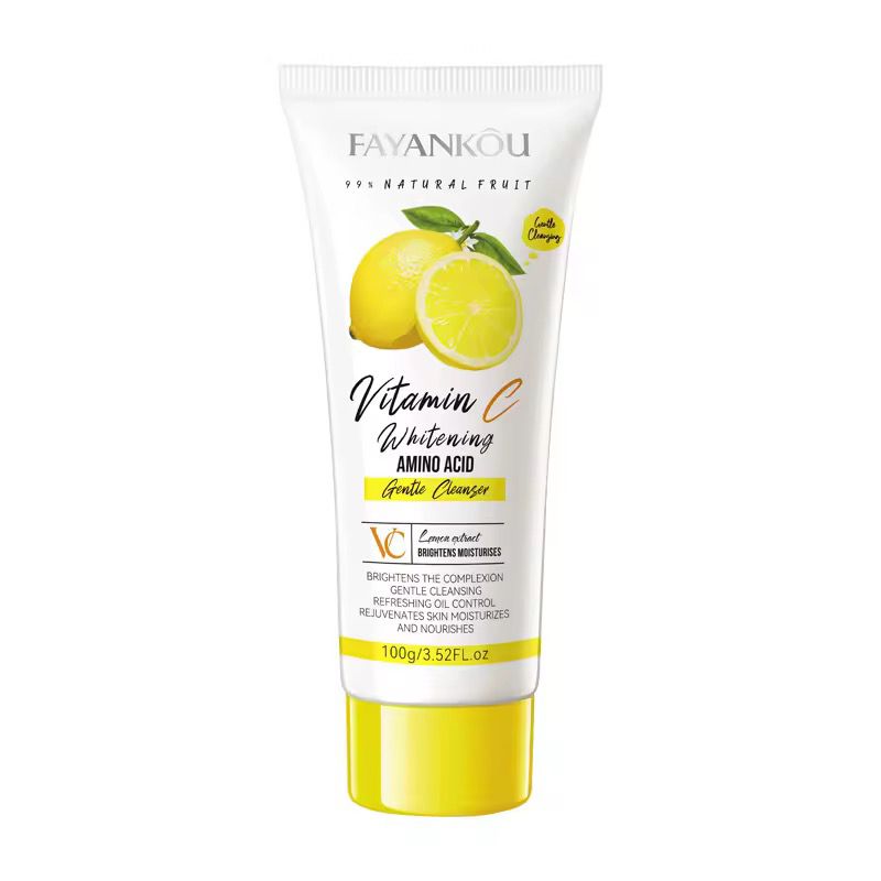 FAYANKOU Lemon Extract Vitamin C Whitening Oil Control Moisturizing Smooth Brightening Face Wash