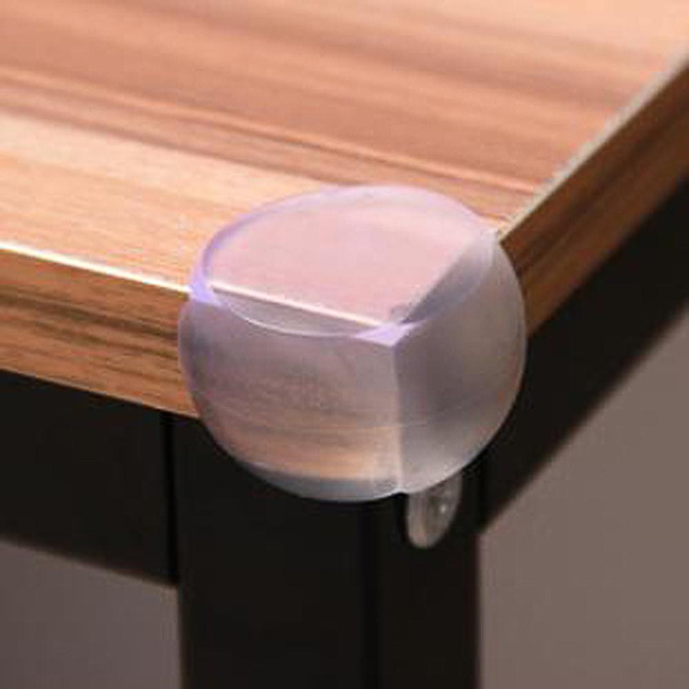 Set Of 4  Silicon Transparent Bubble Table Edge Corner Protector Baby Proofing Table Corner Guards