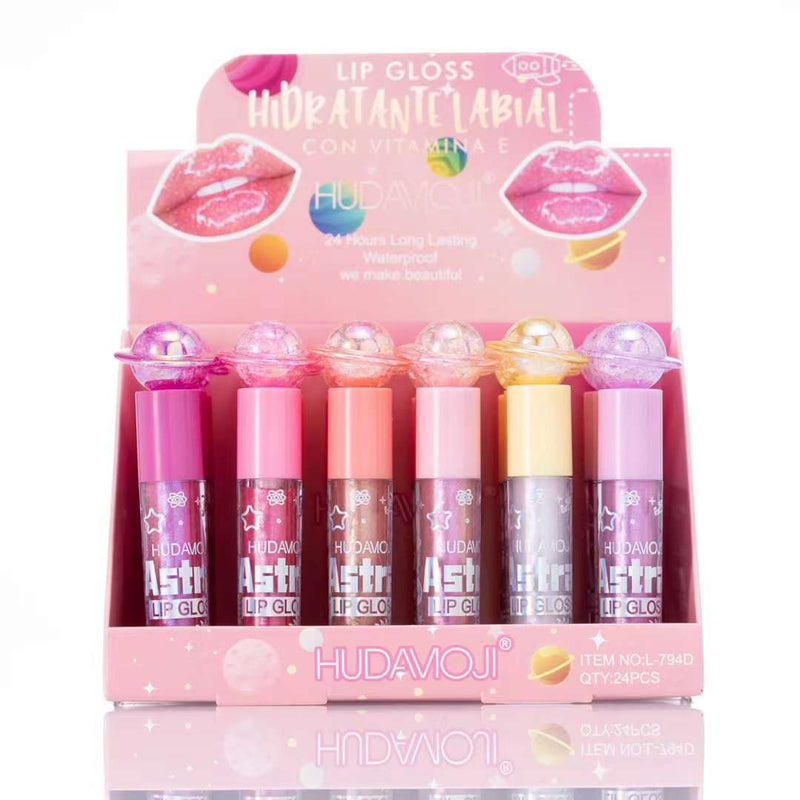 Hudamoji Lipgloss Hidratante Labial Con Vitamin A E 6Pcs Set