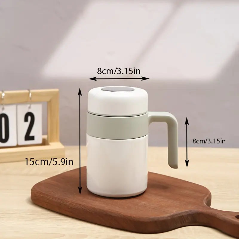 Stainless Steel Double Layer Thermos Flask Vacuum Mug With Handle 500ml