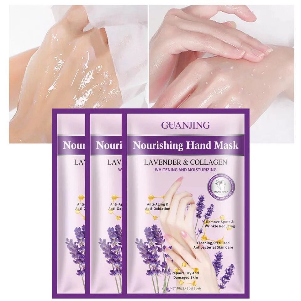 Guanjing Nourishing Hand Mask Lavender And Collagen Hands Mask