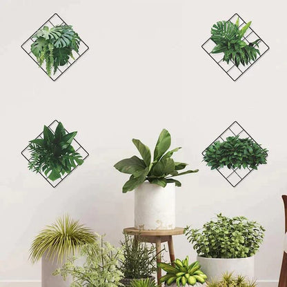 3D Plants Wall Stickers 12*12 Inch Pack Of 4