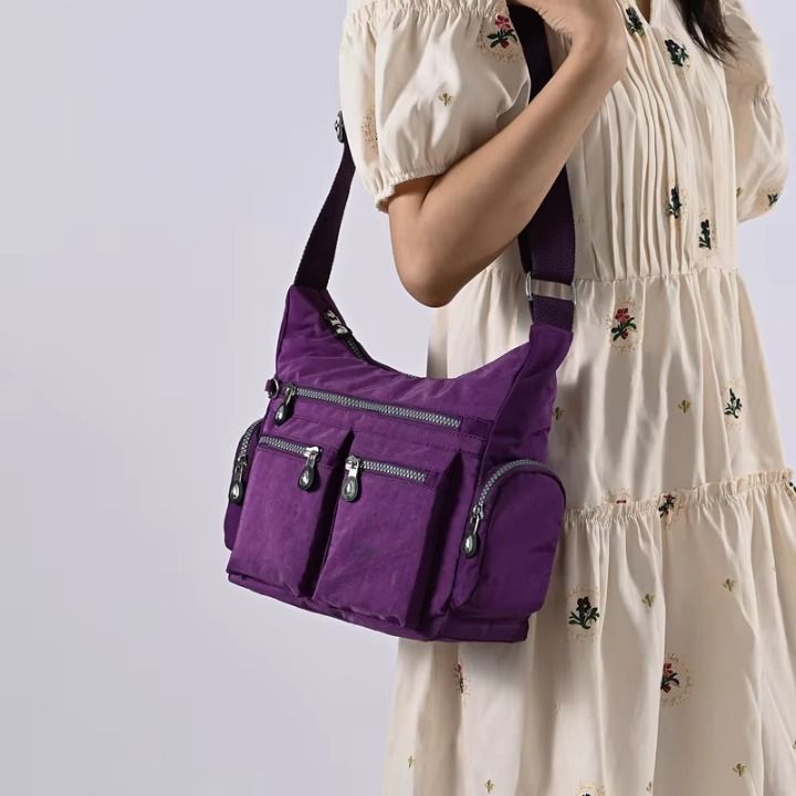Female Travel Handbag Ladies Messenger Bag Light Cross Body Bag High-Grade Wear-Resistant Fabric