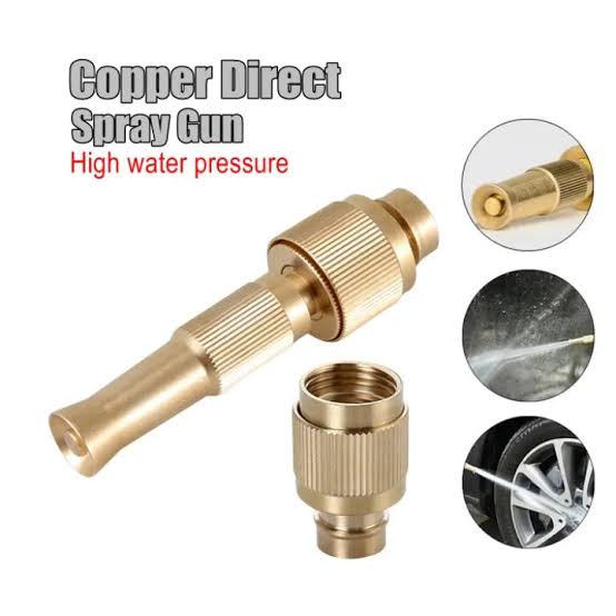 High Pressure Brass Nozzle Full Copper Material Integrated Direct Water Spray Nozzle Gun