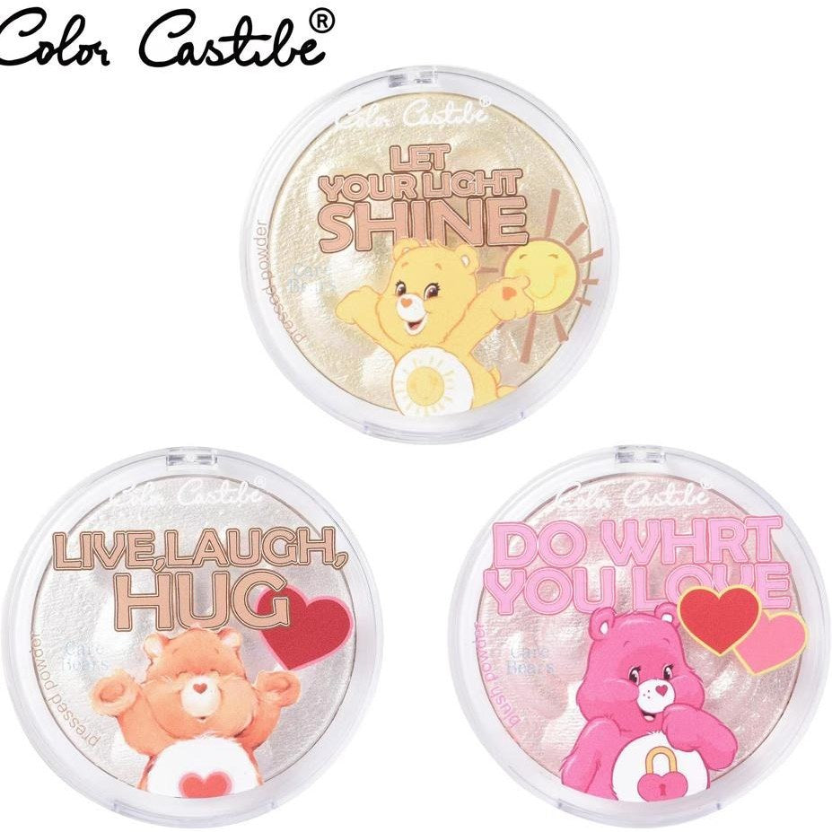 Color Castle Live Laugh Hug Original Bear Highlighter Pressed Powder Pack of 3 Set