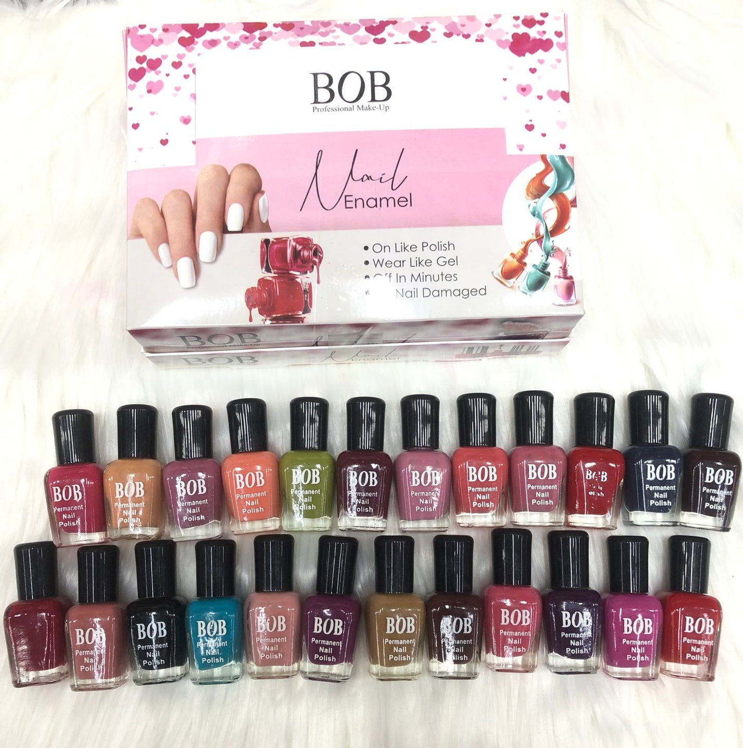 BOB 24Pcs Permanent Nail Paint Pack