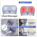Rechargeable Electric Breast Massager Wearable Bra Chest Massager Vibration Soft Cotton Heating