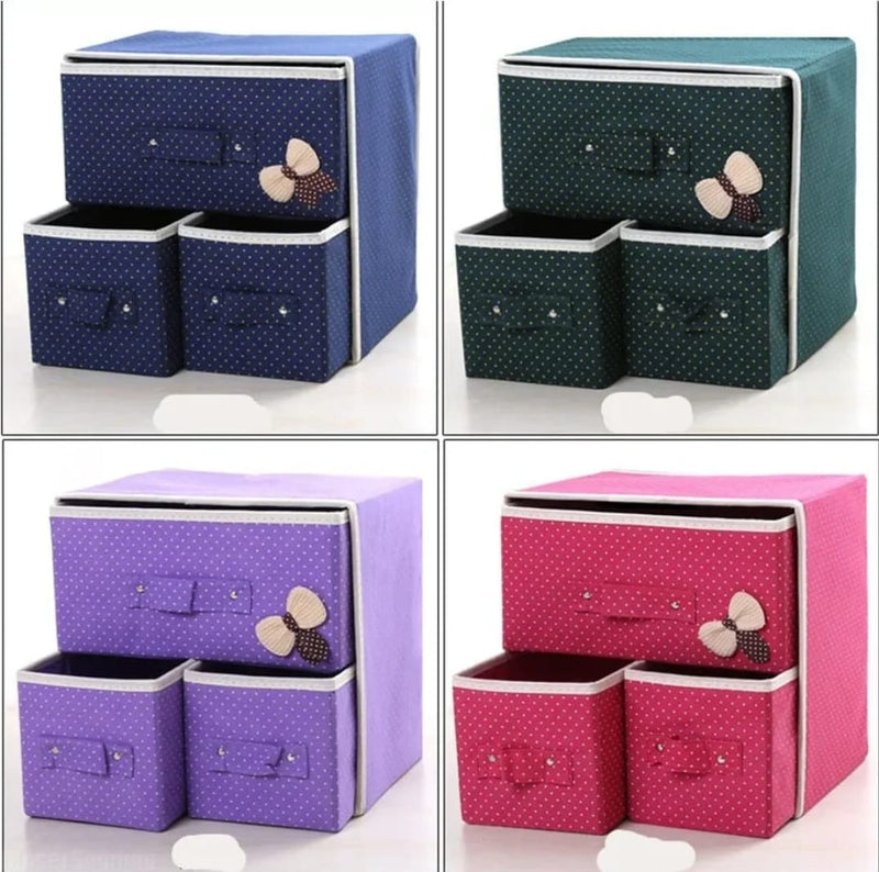 2 Layer Drawer Underwear Bra Handker Clothing Storage Box