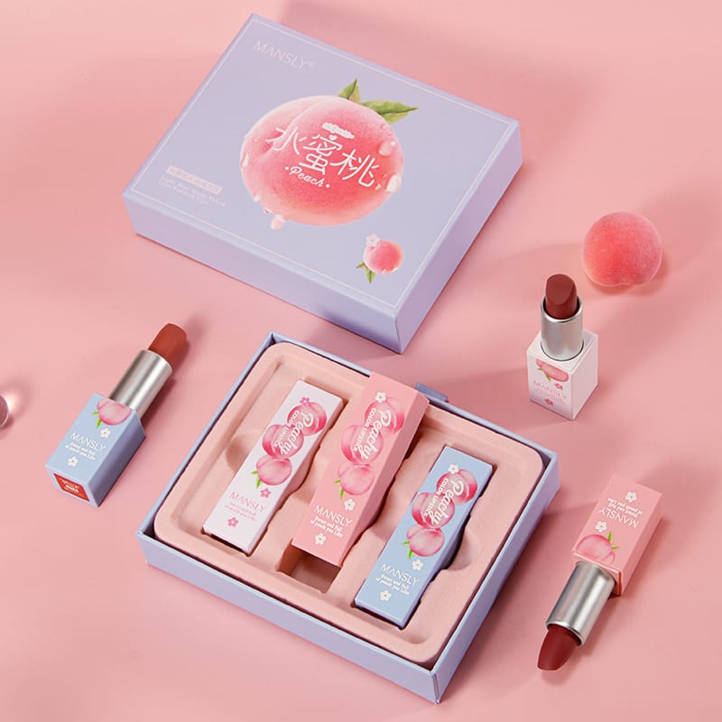 Honey Peach Velvet Matte Lipstick 3 Pieces