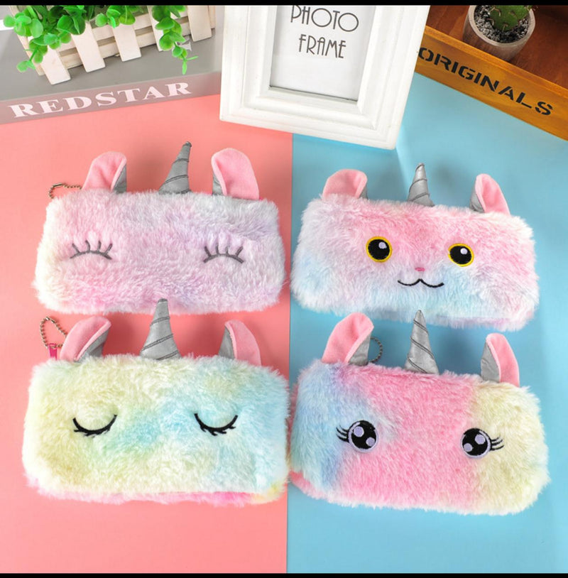 Cute Unicorn Plush Stationary & Multi Purpose Pouch