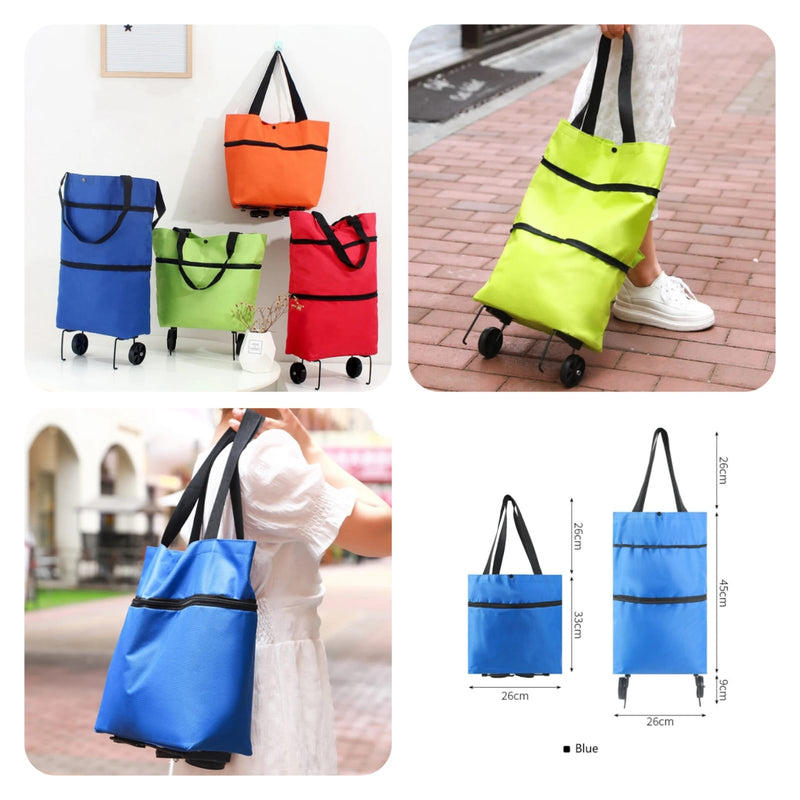 Large Capacity Expandable Foldable Shopping Trolley Bag