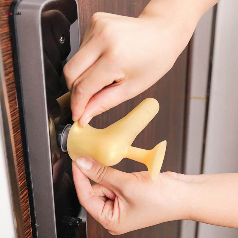 Silicone Door Handle Griper Cover with Suction Cup Door Handle Protector