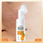 SADOER Orange Fruit VC Mousse Face Wash Amino Acid Deep Clean Pores Moisturizing Foam Cleanser 120ml