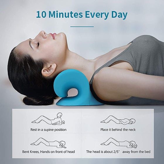 Neck And Shoulder Relaxer Cervical Traction Device Posture Corrector Relieves Neck Pain