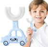 Silicone U Shaped Car Taxi Toddler Toothbrush For Kids