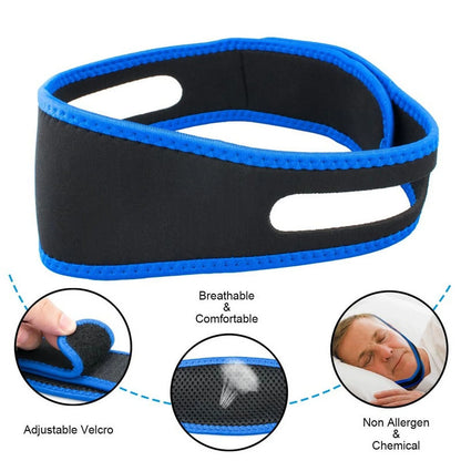 Adjustable And Breathable Head Band Anti Snore Chin Strap