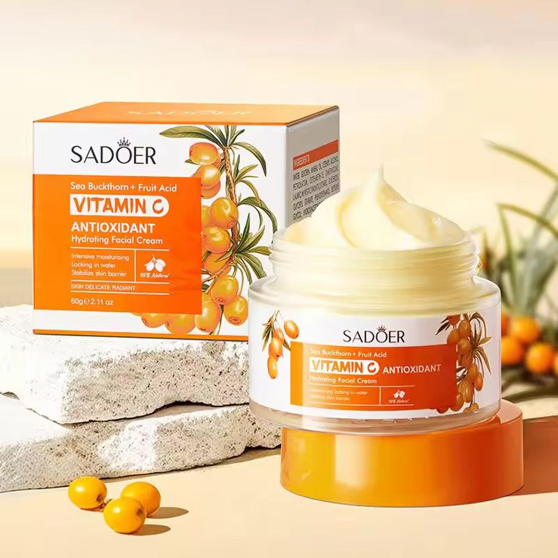 SADOER Sea Buckthorn Fruit Acid Vitamin C Antioxidant Hydrating Facial Cream