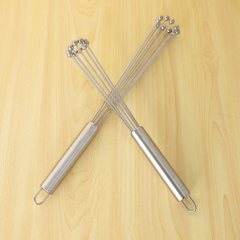 Stainless Steel Ball Whisk Egg Beater Milk Frother