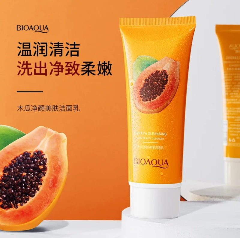 Bioaqua Papaya Moisturizing Gentle Deep Cleansing Facial Cleanser 100g