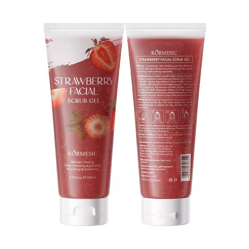 KORMERSIC Exfoliating Deep Cleansing Skin Whitening Body Skin Care Cleansing Exfoliating Facial Face Scrub Gel