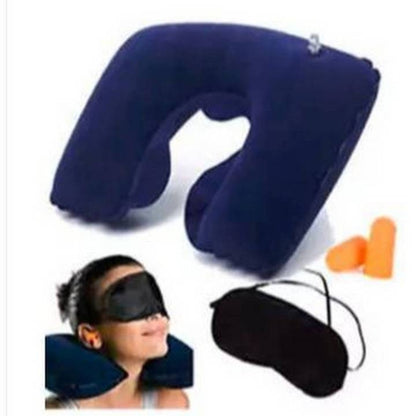 Neck Pillow With Eye Mask Travel Sleeping Comfort Kit