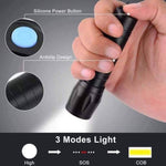 High Quality LED Flashlight USB Rechargeable Torch Light Super Bright 3 Light Mode