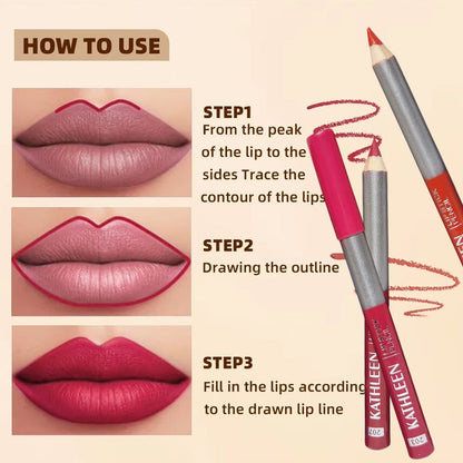 KATHLEEN Lip Color Pencil Combo – 12 Pcs