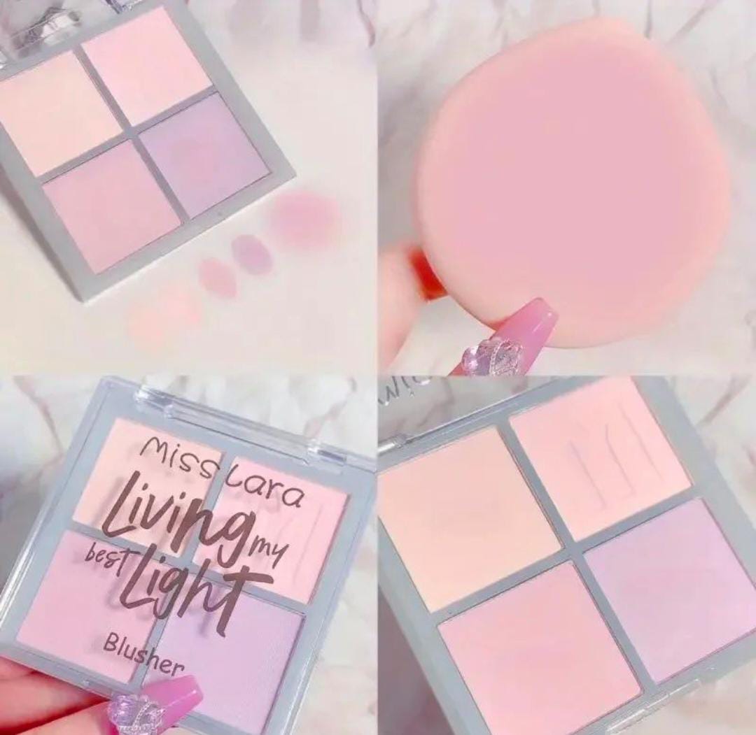 Miss Lara Living My Best Light Blsher 4 Color Blush Kit