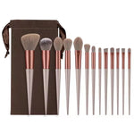 13 Pcs Makeup Brushes Set With Pouch Blending Beauty Soft Make Up Tool