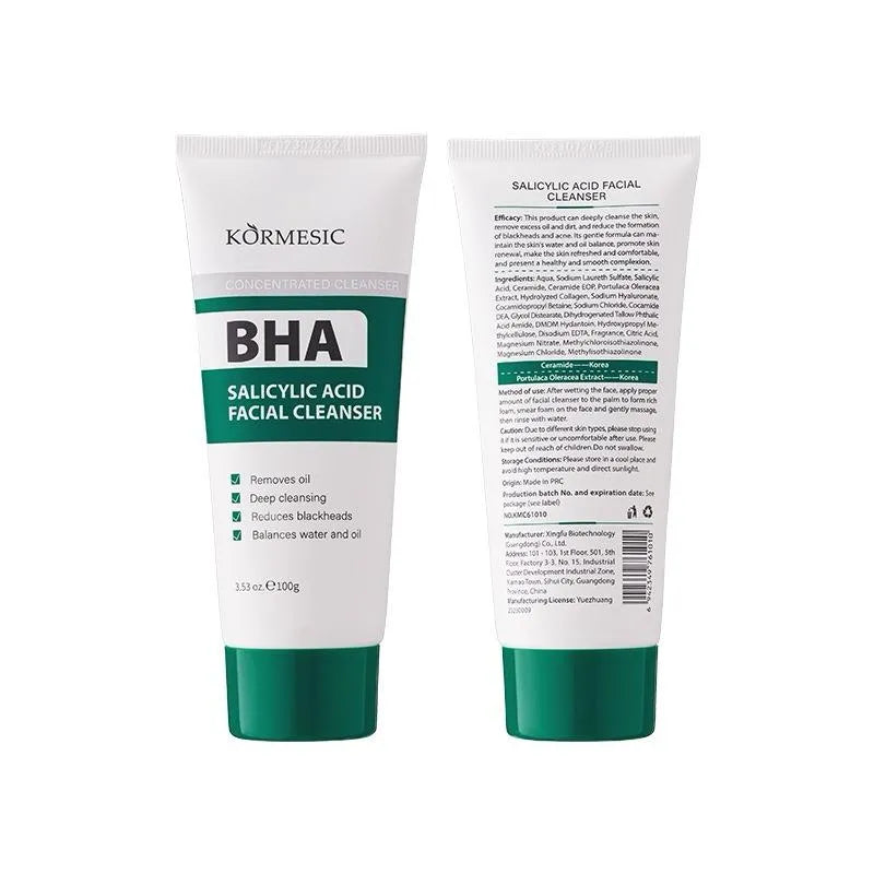 KORMESIC Remove Oil And Reduces Blackheads Salicylic Acid Facial Cleanser 100g