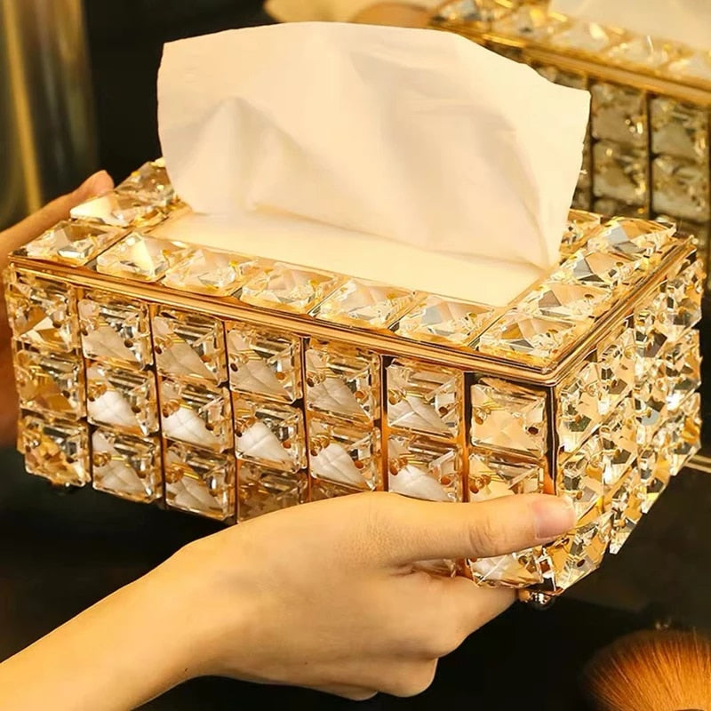 European Style Crystal Tissue Box Nordic