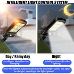 Outdoor LED Solar Street Light With Motion Sensor 12 Cob Bulb Waterproof
