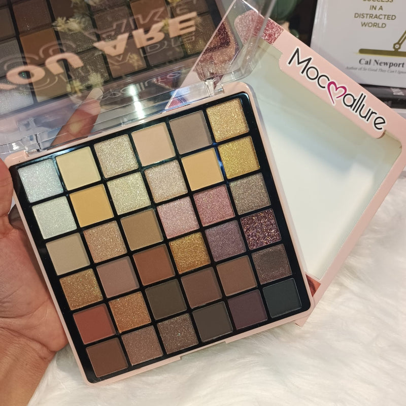Mocallure 36 Color You Are Beautiful Eyeshadow Palette 30 Shimmer & Nude Shades