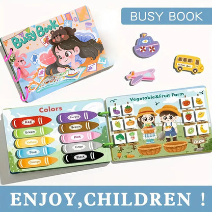 Early Childhood Quiet Book – Montessori-Inspired Learning Toy for Toddlers Kids Learning Book