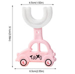 Silicone U Shaped Car Taxi Toddler Toothbrush For Kids