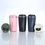 Double Stainless Steel Coffee Cup Vacuum Flask Leak-Proof Non-Slip Office Coffee Mug Car Travel Thermal Cup