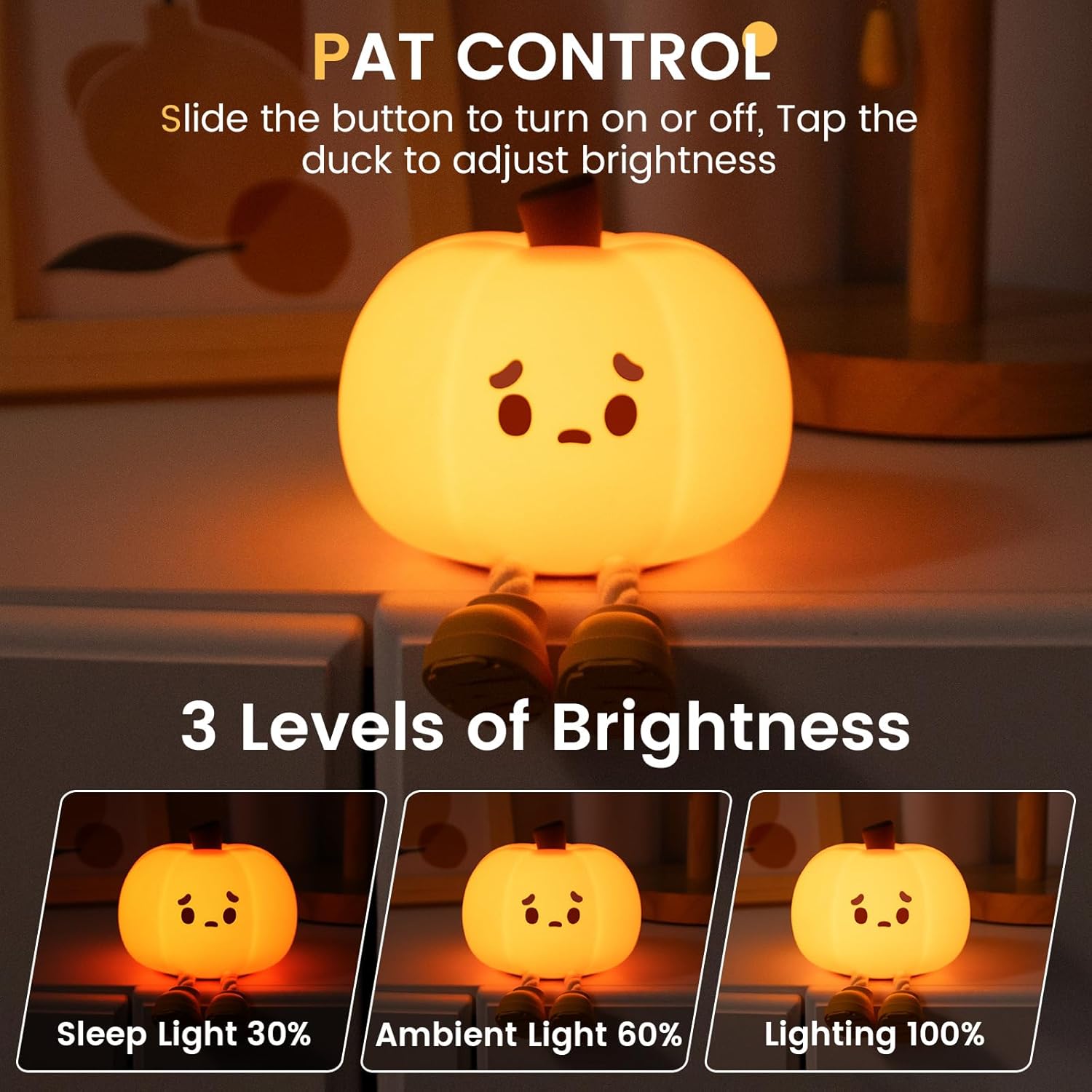Cute Pumpkin Silicon LED Lamp