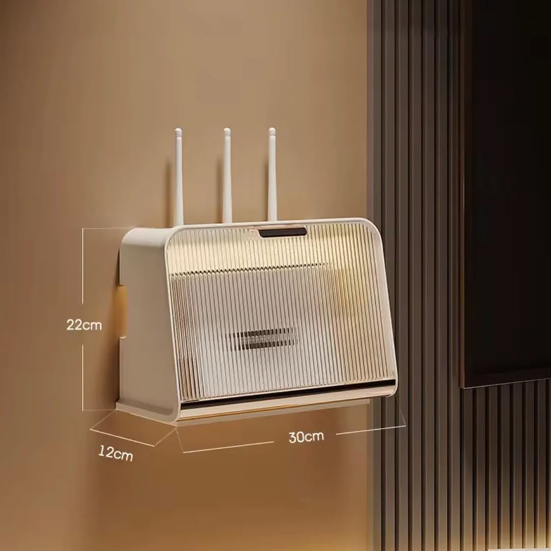 Wall Mounted Luxury Wifi Router Cabinet Shelves Storage Box Organizer