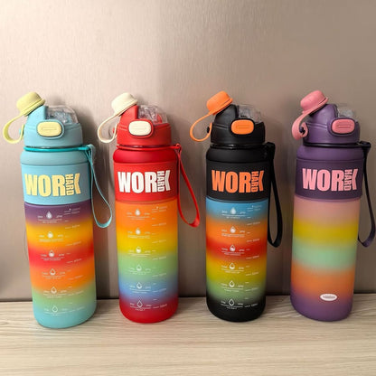 Play Hard Work Hard Colorful Bottle 1000ml