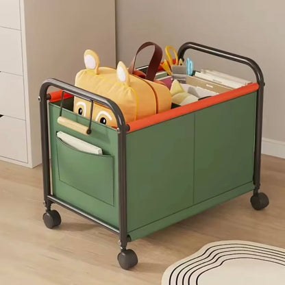 Multipurpose Toy Storage Box with Wheel Kids Bedroom Organizer