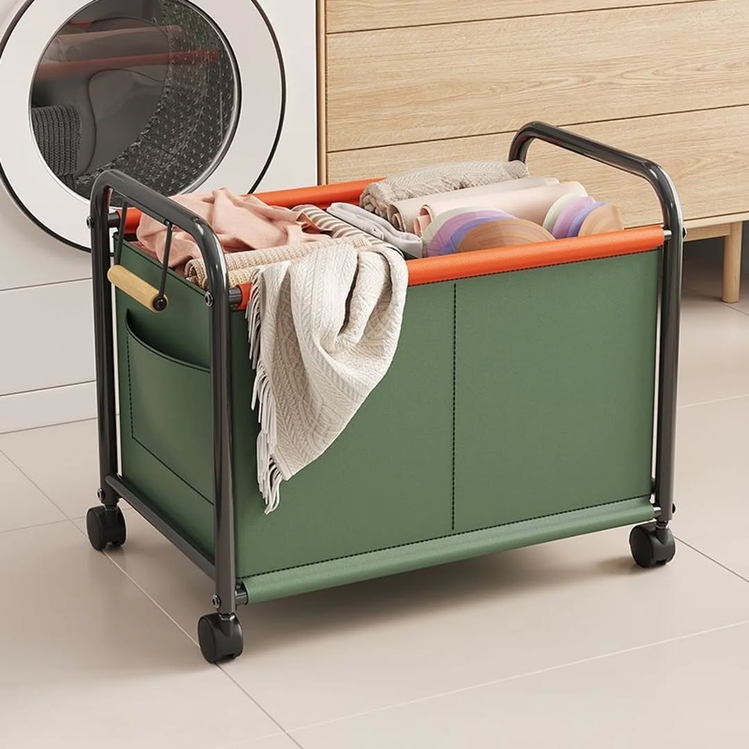 Multipurpose Toy Storage Box with Wheel Kids Bedroom Organizer