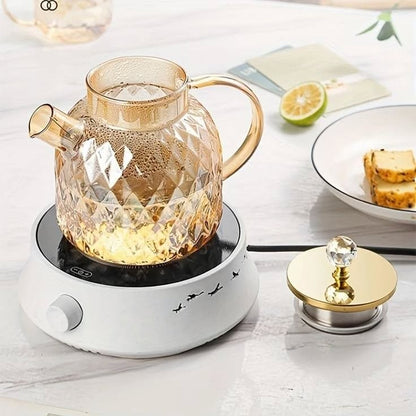 High Borosilicate Glass Diamond Cut Teapot 1000ml